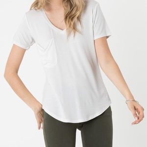 Sleek jersey Pocket tee White